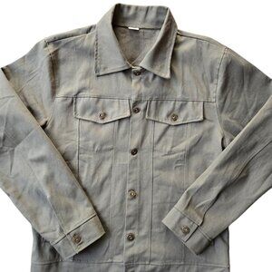 BULUWE Classic Ripped Trucker Denim Jacket Mens Medium NWOT